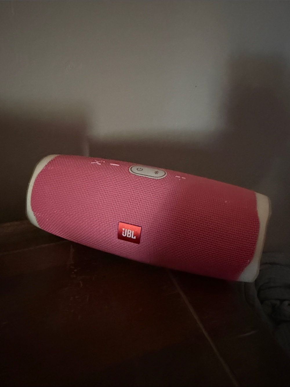 JBL Pink Portable Bluetooth Speaker with White Accents